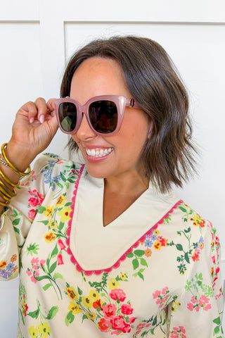 The Sunset Society Sunglasses in Blush
