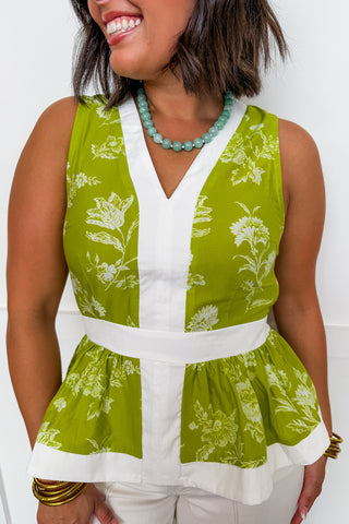 The Lime Luxe Peplum Top