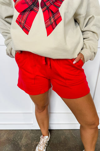 Hot Pink Deal - The Cozy Short in Red
