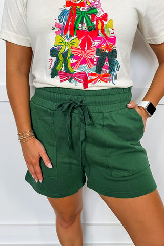 Hot Pink Deal - The Cozy Shorts in Green