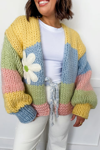 Candy Stripe Chunky Knit Cardigan