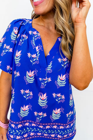The Lori Top in Petal Keepsake Blue by Mary Square