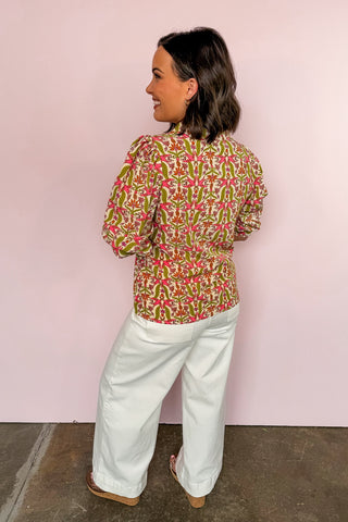 Mary Square Tamryn Top in Gossamer Wings Coral