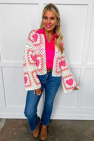 Heartfelt Crochet Cardigan