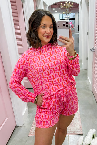 The Annie Short Set in Rosette Charm Pink by Mary Square