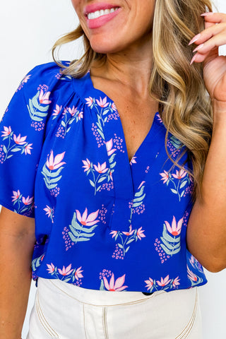 The Lori Top in Petal Keepsake Blue by Mary Square