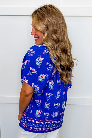 The Lori Top in Petal Keepsake Blue by Mary Square