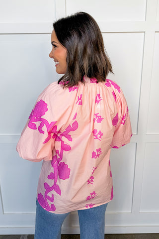 Pink Vine Blouse