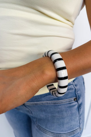Classic Stripe Acrylic Bangle