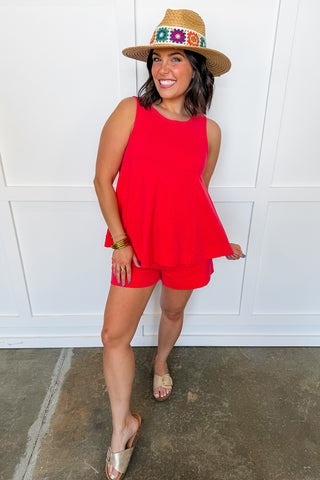 Sunkissed in Scarlet Short Set