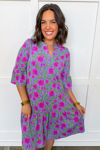 The Lizzy Sunday Dress in Lavender Floral