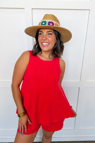 Sunkissed in Scarlet Short Set