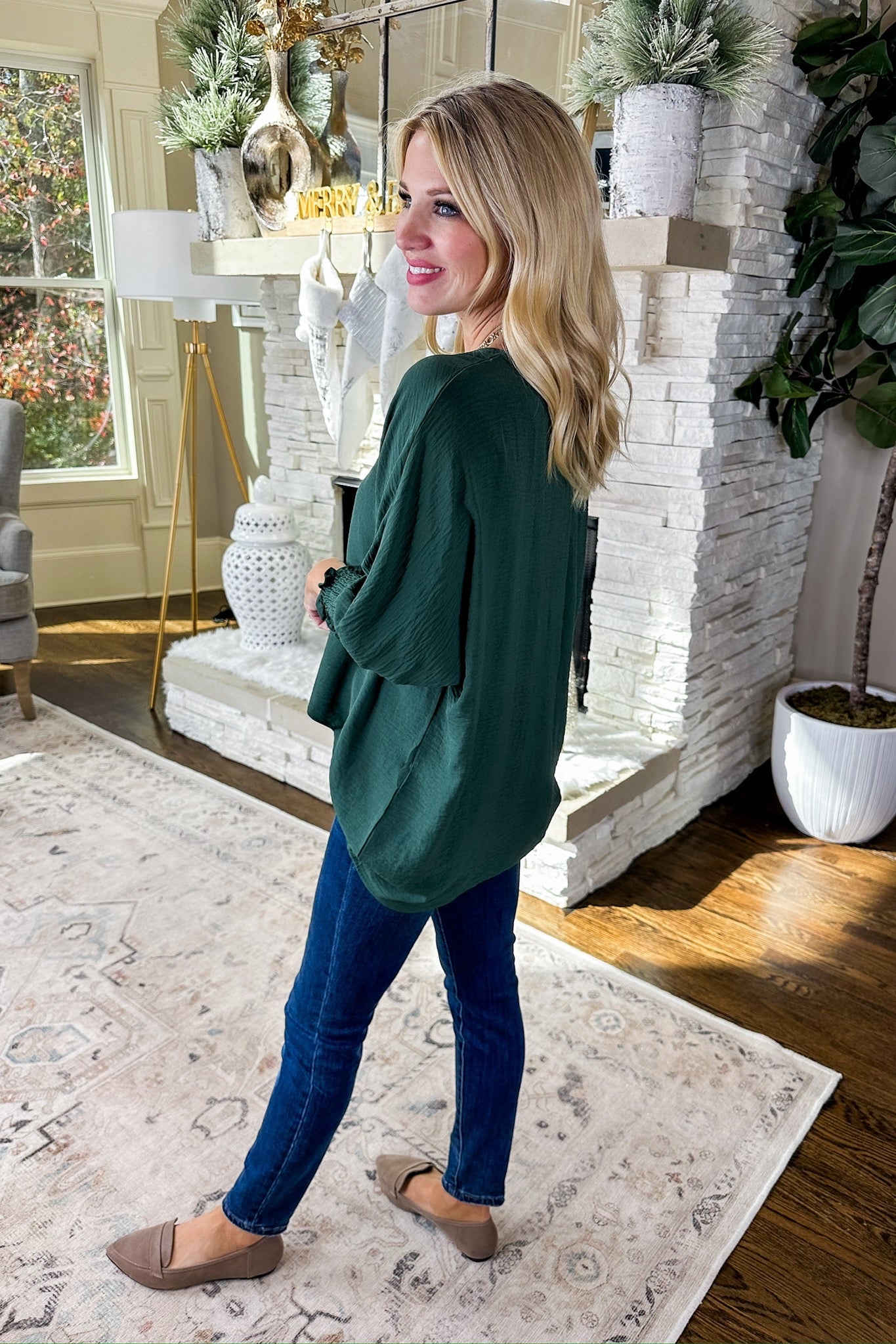 The Monica Top in Green