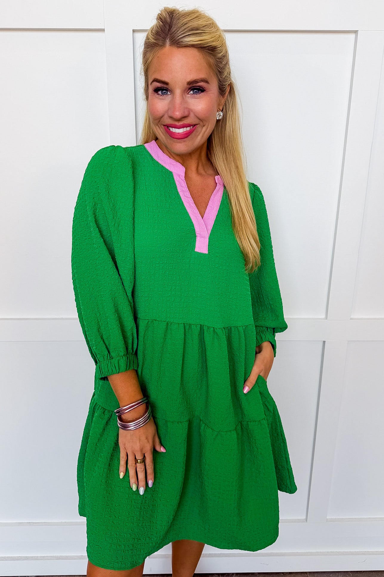 The Cooper Green Tiered Dress Medium The Cooper Green Tiered Dress Medium