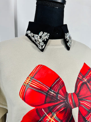 Black Rhinestone Dickey