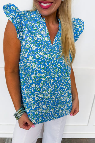 The Leigh Meadow in Light Blue Top by Mary Square
