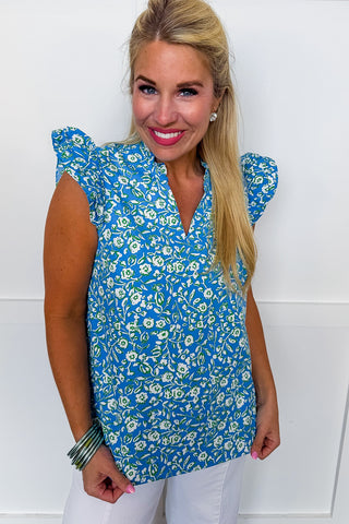 The Leigh Meadow in Light Blue Top by Mary Square