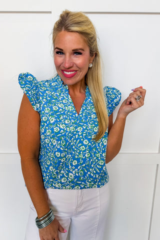 The Leigh Meadow in Light Blue Top by Mary Square