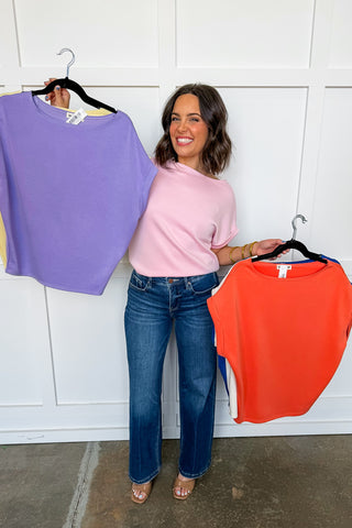 Luxe & Leisure Short Sleeve Top in Ivory