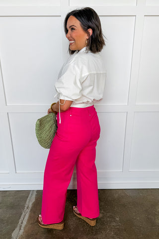The J&J Staple Pants in Hot Pink