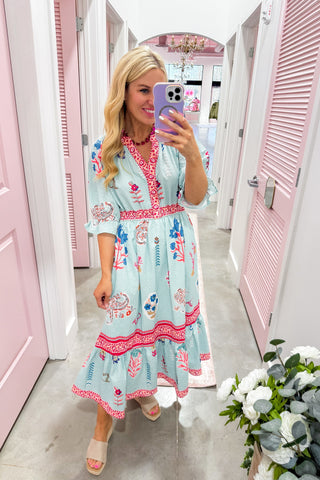 The Santorini Garden Dress