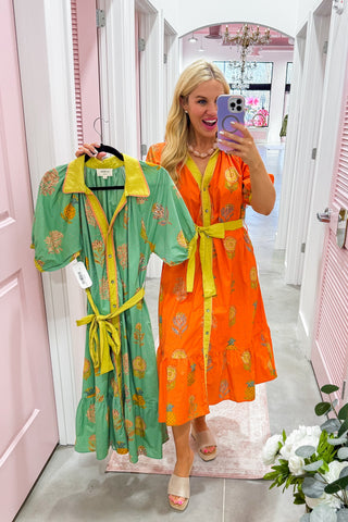 The Muse Tie-Waist Dress Mint Green