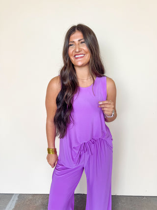 Dear Scarlett Matching Set In Orchid