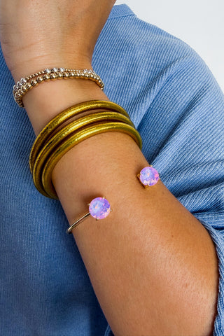 Pretty Little Spark Open Bracelet in Purple
