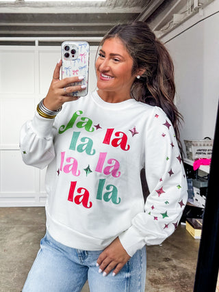 The Shelby FA LA LA Sequined Long Sleeve Top by Mary Square