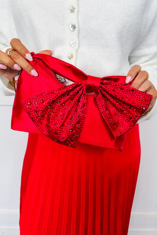 Red Carpet Bow Clutch