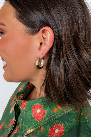 Radiant Gold Huggie Earrings