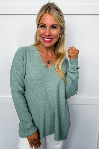 Cool Mint Cozy Knit Sweater