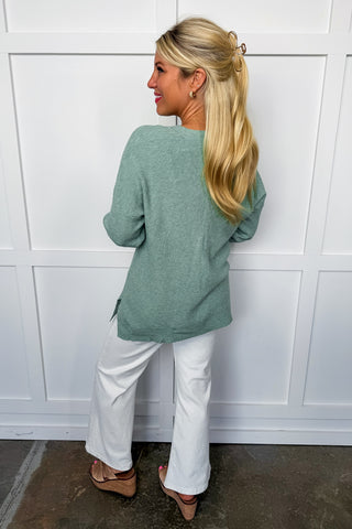 Cool Mint Cozy Knit Sweater