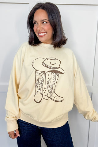 Boots & Hat Sweatshirt