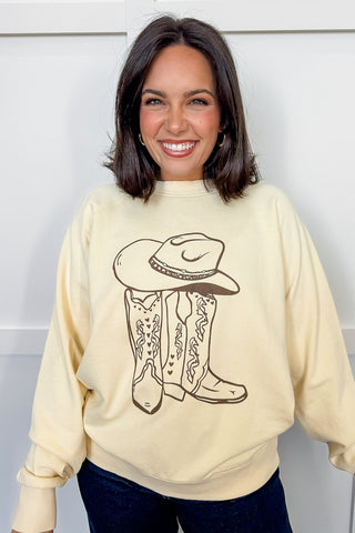 Boots & Hat Sweatshirt