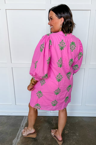 Bloom With Elegance Dress in Pink