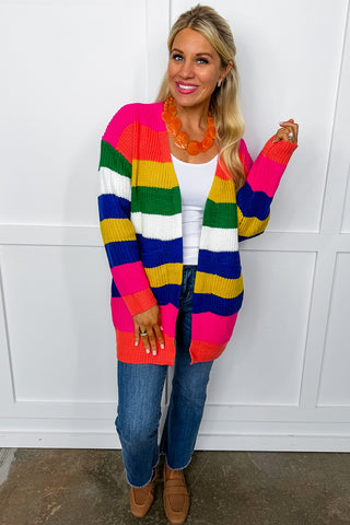Colorburst Chunky Knit Cardigan