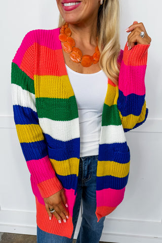 Colorburst Chunky Knit Cardigan