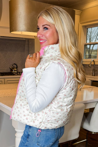 Soft Bloom Vest in Pink