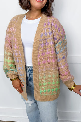 Pastel Daydream Checkered Cardigan