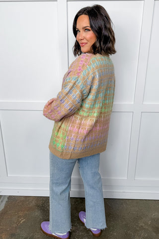 Pastel Daydream Checkered Cardigan