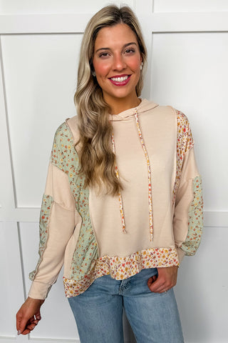 Comfy & Chic Floral Hoodie Pullover