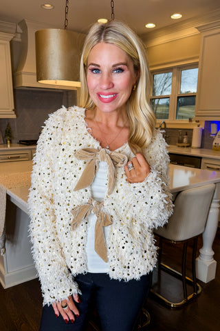 Sequin Champgane Cardigan