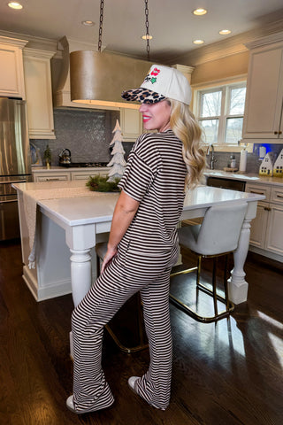 The Everyday Espresso Striped Set