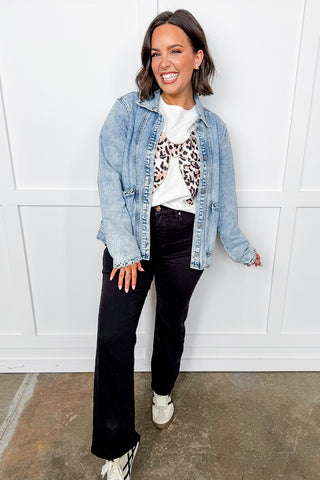 Hot Pink Deal - Leopard Luxe Bow Top