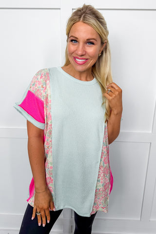 Hot Pink Deal - On The Go Tee In Aqua