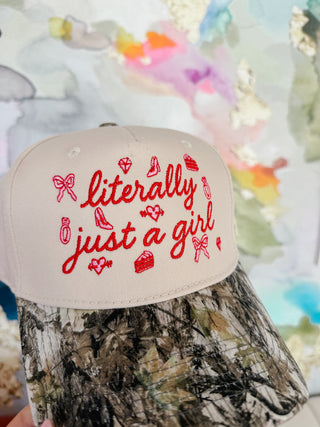 Literally Just A Girl Camo Trucker Hat