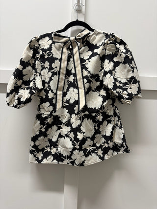 The Nina Top in Garden District Black by Mary Square