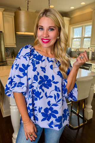 Hot Pink Deal - Bloom Breeze Blouse in Lavender