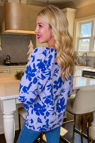 Hot Pink Deal - Bloom Breeze Blouse in Lavender